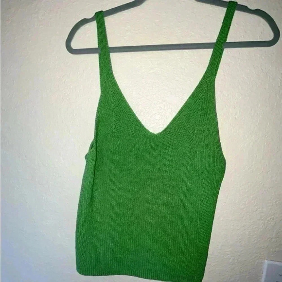 Maeve by Anthropologie “Everyday Maryanne” Bright Green Sweater Tank Top  SIZE M - Picture 5 of 10